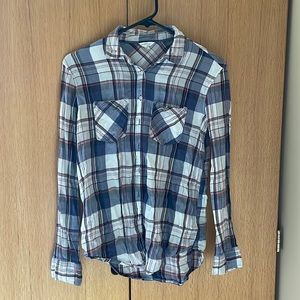 Blue and white Aeropostale flannel